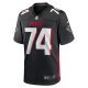 Men's Atlanta Falcons Travis Bell Nike  Black Team Game Jersey