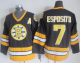 Boston Bruins #7 Phil Esposito Black/Yellow CCM Throwback Stitched NHL Jersey