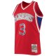 Men's Philadelphia 76ers Allen Iverson Mitchell & Ness Red 1996/97 Hardwood Classics NBA 75th Anniversary Diamond Swingman Jersey