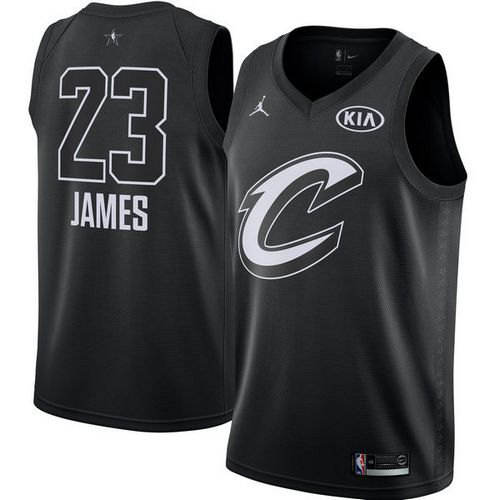 Men's Jordan Brand Cleveland Cavaliers #23 LeBron James Black Swingman 2018 All-Star Game NBA Jersey