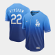 Men's Nike Los Angeles Dodgers #22 Clayton Kershaw Royal Fade MLB Jersey