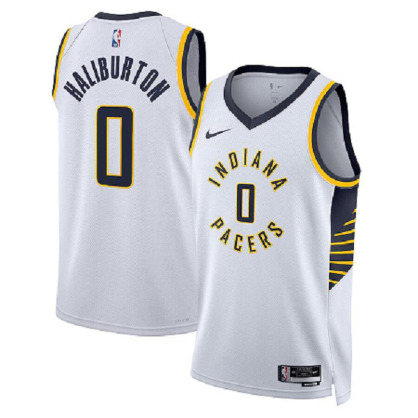 Men's Unisex Indiana Pacers #0 Tyrese Haliburton Nike White Association Edition Swingman Jersey