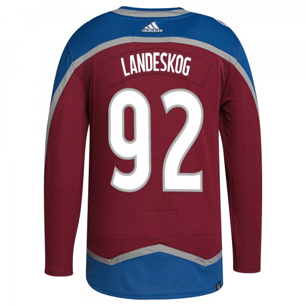 Men's Colorado Avalanche Gabriel Landeskog adidas Burgundy  Primegreen Player Jersey