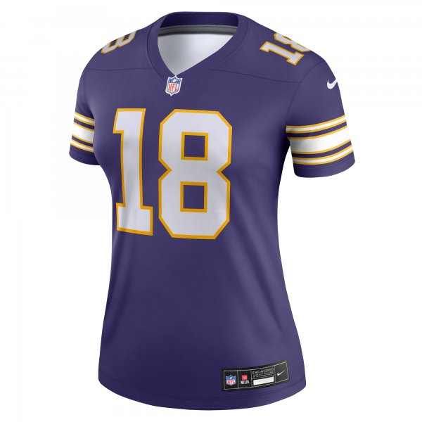 Women's Minnesota Vikings Justin Jefferson Nike Purple Alternate Legend Jersey