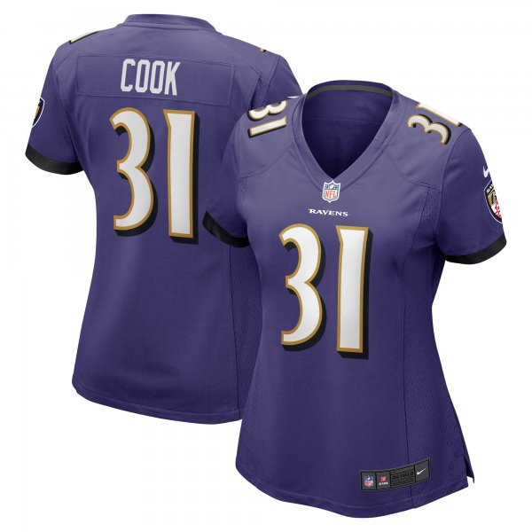 Women's Baltimore Ravens Dalvin Cook Nike  Purple  Game Jersey