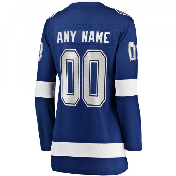 Women's Tampa Bay Lightning Fanatics Blue 2021 Stanley Cup Champions Home Breakaway Custom Jersey