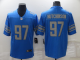 Men's Nike Detroit Lions #97 Aidan Hutchinson Blue Game NFL Stitched Jersey