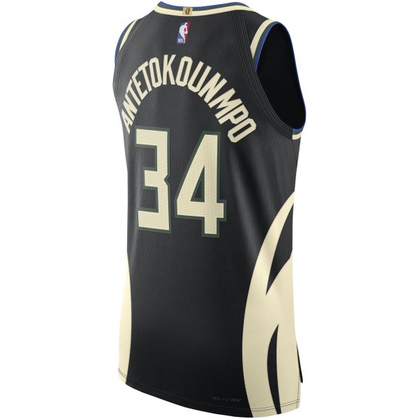 Men's Milwaukee Bucks Giannis Antetokounmpo Jordan Brand Black Player Jersey - Statement Edition