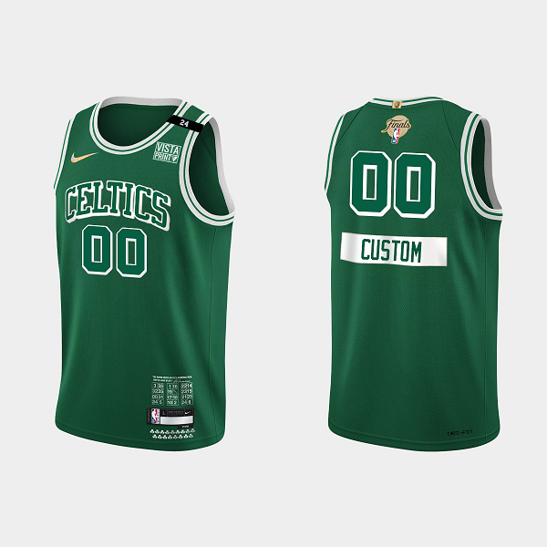 Boston Celtics 2022 NBA Finals #00 Custom City Green Nike Jersey