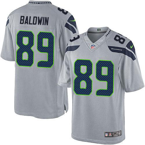 Nike Seattle Seahawks #89 Doug Baldwin Grey Alternate Men's Stitched NFL Limited Jersey