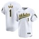 Men's Oakland Athletics Nike White #1 Dad Home Limited Jersey