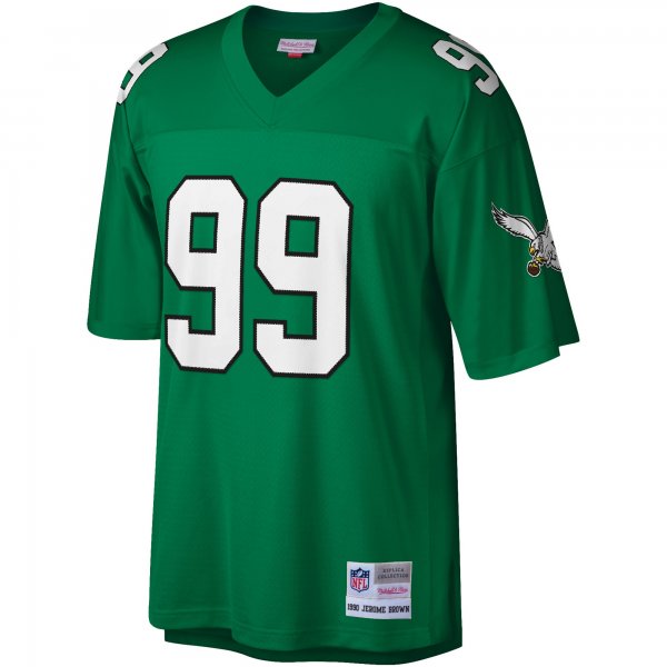 Men's Philadelphia Eagles Jerome Brown Mitchell & Ness Kelly Green Legacy Replica Jersey