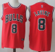 Men's Nike Chicago Bulls #8 Zach LaVine Red Road Stitched Swingman NBA Jersey