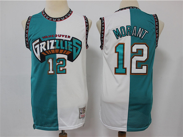 Men's Memphis Grizzlies #12 Ja Morant Green 1998-99 Split Hardwood Classics Jersey