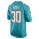 Men's Miami Dolphins Alec Ingold Nike Aqua Game Player Jersey