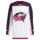 Men's Columbus Blue Jackets adidas White Away Primegreen Jersey