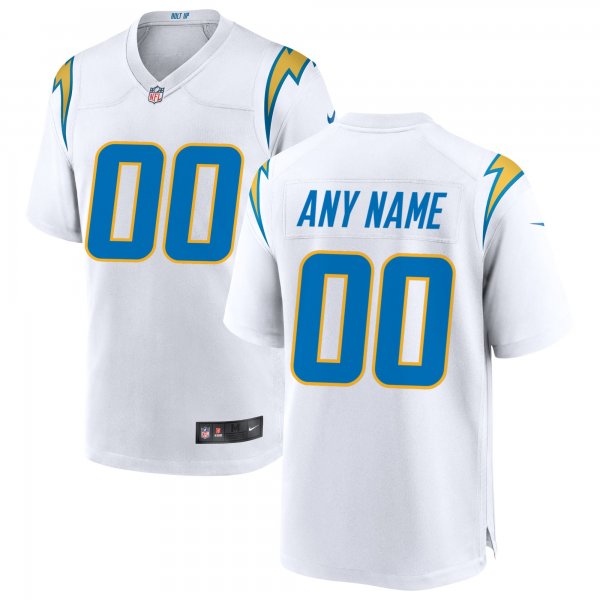 Men's Los Angeles Chargers Nike White Custom Game Jersey