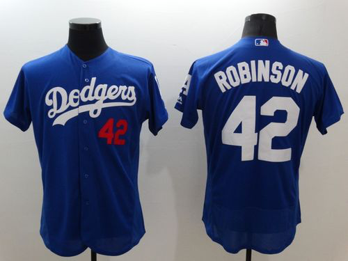 Los Angeles Dodgers #42 Jackie Robinson Blue Flexbase Collection Stitched MLB Jersey