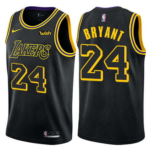 Nike Los Angeles Lakers #24 Kobe Bryant Black Youth NBA Swingman City Edition Jersey