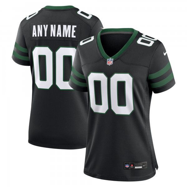 Women's New York Jets  Nike Legacy Black Alternate Custom Game Jersey