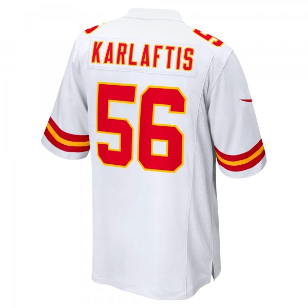 Men's Kansas City Chiefs George Karlaftis Nike White Away Game Player Jersey