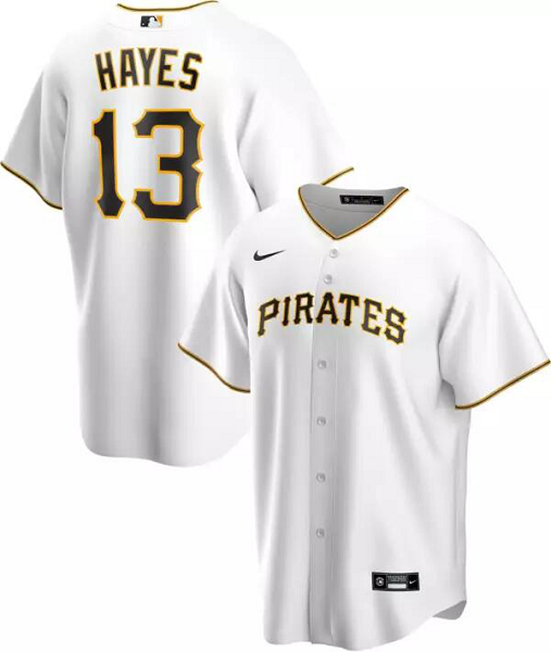 Men's Nike Men's Pittsburgh Pirates #13 Ke'Bryan Hayes Cool Base White MLB Jersey