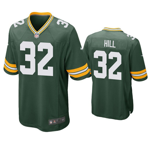 Men's Nike Green Bay Packers #32 Kylin Hill Green NFL Home Limited Jersey