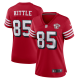 Women's San Francisco 49ers #85 George Kittle Nike Scarlet 75th Anniversary Alternate Limited Jersey