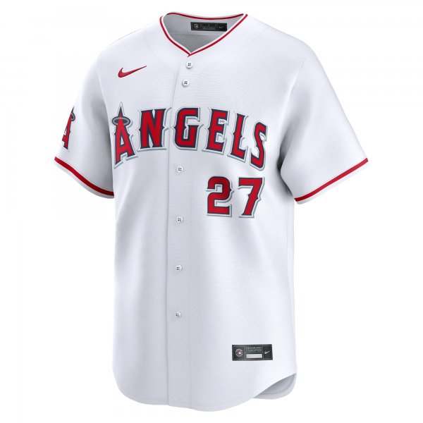 Youth Los Angeles Angels Mike Trout Nike White Home Limited Player Jersey