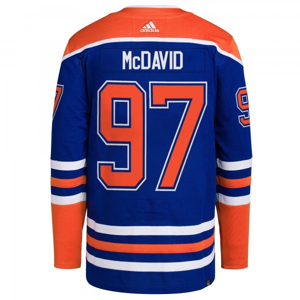 Men's Edmonton Oilers Connor McDavid adidas Royal Home Primegreen Player Jersey