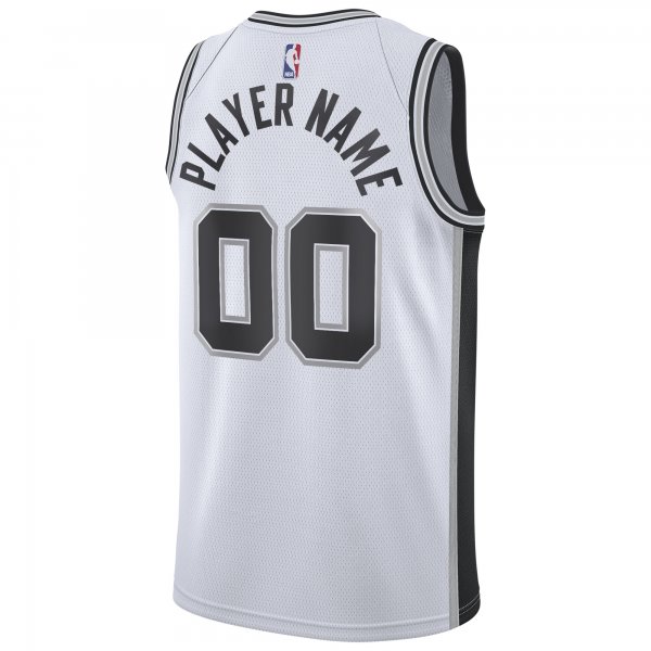 Men's San Antonio Spurs Nike White 2020/21 Swingman Custom Jersey - Association Edition