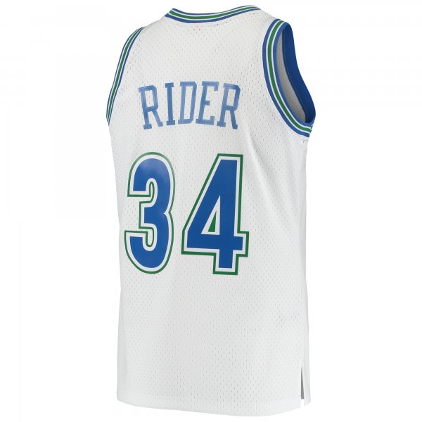 Men's Minnesota Timberwolves Isaiah Rider Mitchell & Ness White 1995/96 Hardwood Classics Swingman Jersey