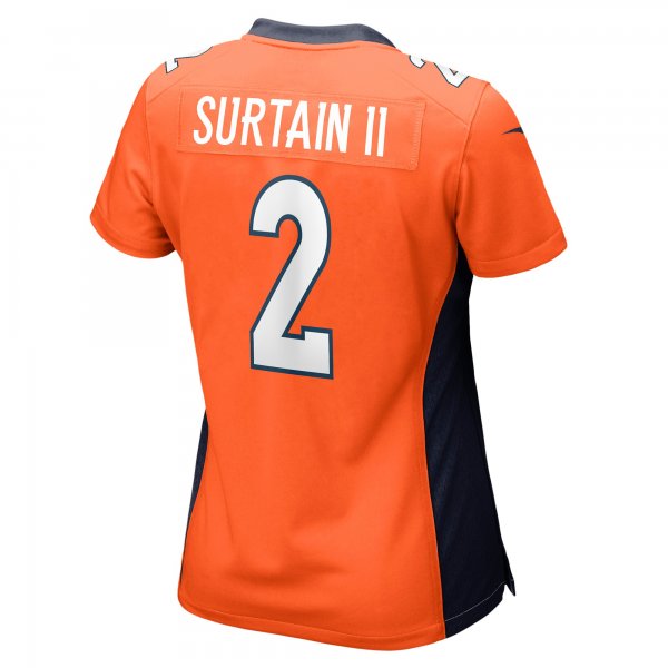 Women's Denver Broncos Patrick Surtain II Nike Orange Nike Game Jersey