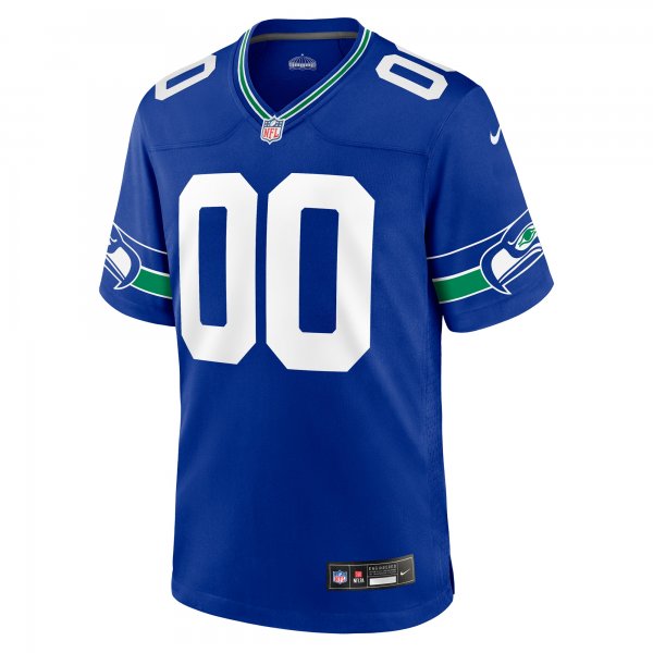 Men's Seattle Seahawks Nike Royal Throwback Custom Jersey