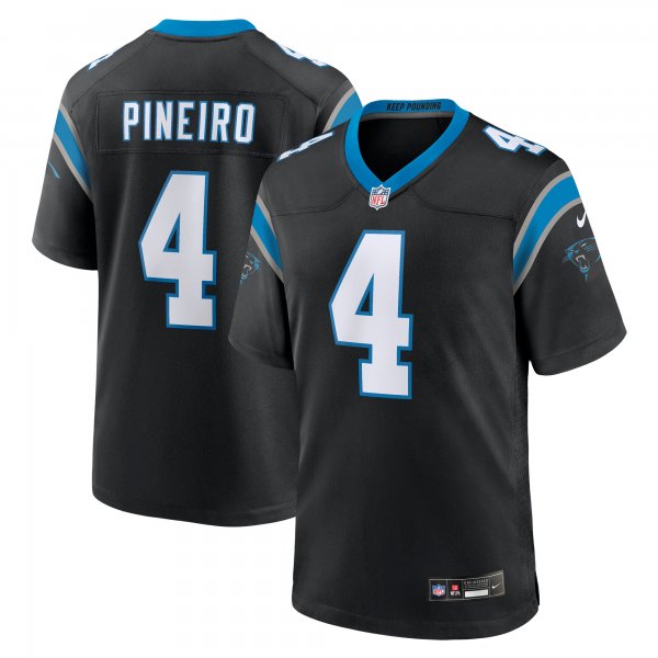 Men's Carolina Panthers Eddy Pineiro Nike Black Team Game Jersey