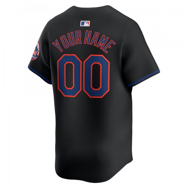 Men's New York Mets  Nike Black  Alternate Limited Custom Jersey