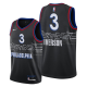 Philadelphia 76ers #3 Allen Iverson Black 2020-21 City Edition Boathouse Row Men's Jersey