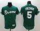 Atlanta Braves #5 Freddie Freeman Green Celtic Flexbase Collection Stitched MLB Jersey