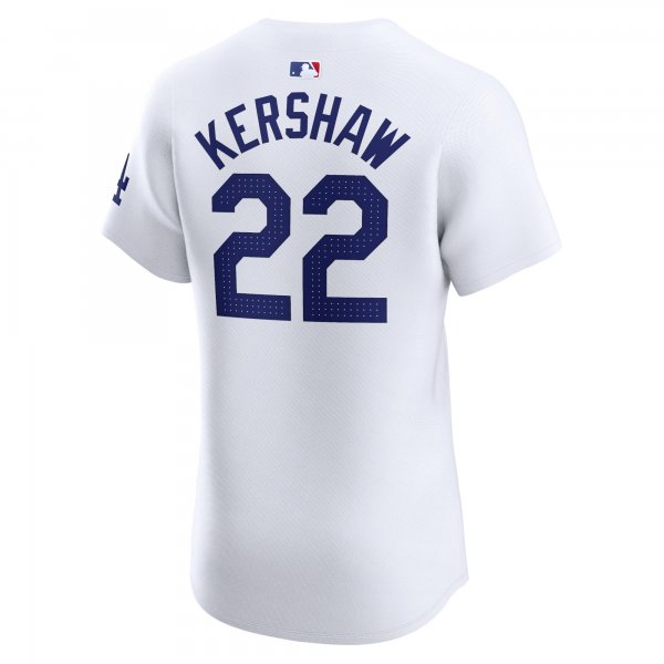 Men's Los Angeles Dodgers Clayton Kershaw Nike White Home Elite Player Jersey