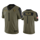 Chicago Bears Justin Fields Olive 2021 Salute To Service Men's Limited NFL Jersey