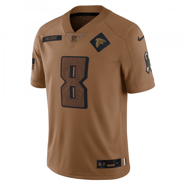 Men's Atlanta Falcons Kyle Pitts Nike Brown 2023 Salute To Service Limited Jersey