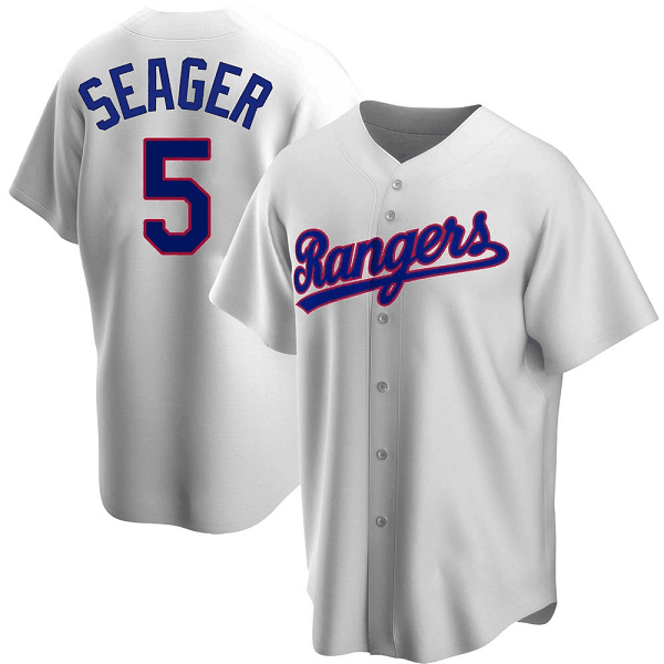 Youth Texas Rangers #5 Corey Seager White Home Cooperstown Collection Jersey