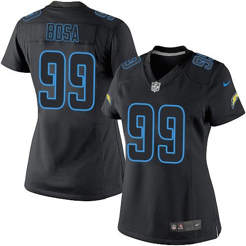 Nike Los Angeles Chargers #99 Joey Bosa Black Impact Women's Stitched NFL Limited Jersey