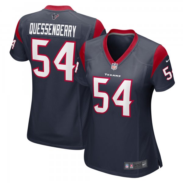 Women's Houston Texans Scott Quessenberry Nike Navy Game Player Jersey