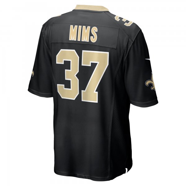 Men's New Orleans Saints Jordan Mims Nike  Black Team Game Jersey