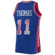 Men's Detroit Pistons Isiah Thomas Mitchell & Ness Blue 1988/89 Hardwood Classics NBA 75th Anniversary Diamond Swingman Jersey