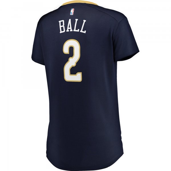 Women's New Orleans Pelicans Lonzo Ball Fanatics Navy Fast Break Replica Jersey - Icon Edition