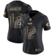 Women's Green Bay Packers #12 Aaron Rodgers Black/GoldStitched NFL Vapor Untouchable Limited Jersey