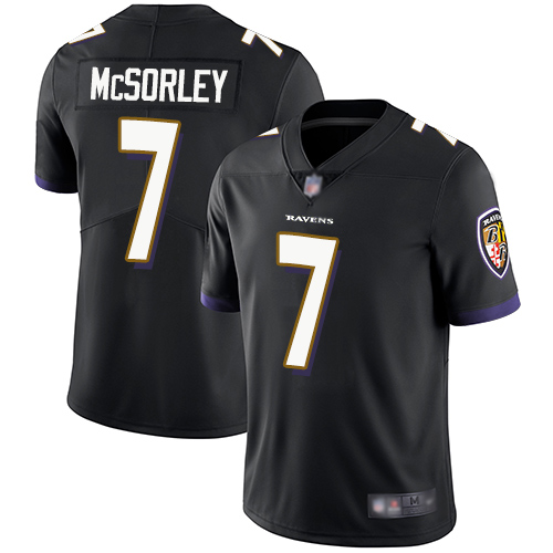 Baltimore Ravens #7 Trace McSorley Black Alternate Men's Stitched NFL Vapor Untouchable Limited Jersey