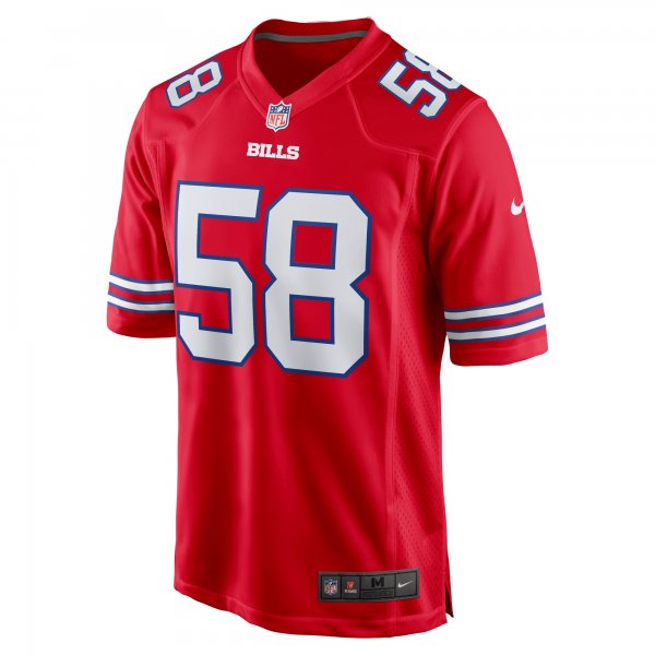 Men's Buffalo Bills Matt Milano Nike Red Alternate Game Jersey